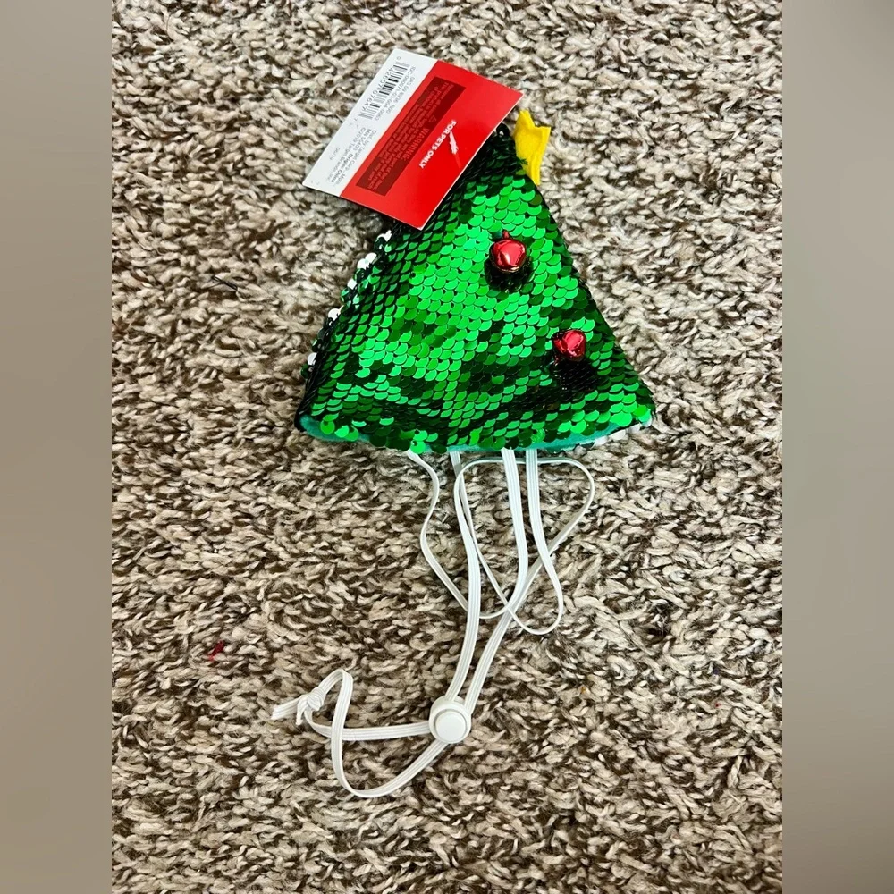 2 NWT Festive Elf and Christmas Tree Dog Hats
